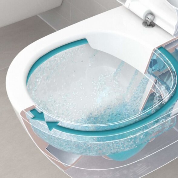 Subway 2.0 WC pakabinamas Direct Flush su sėdyne SlimSeat White Alpin, Villeroy & Boch 3