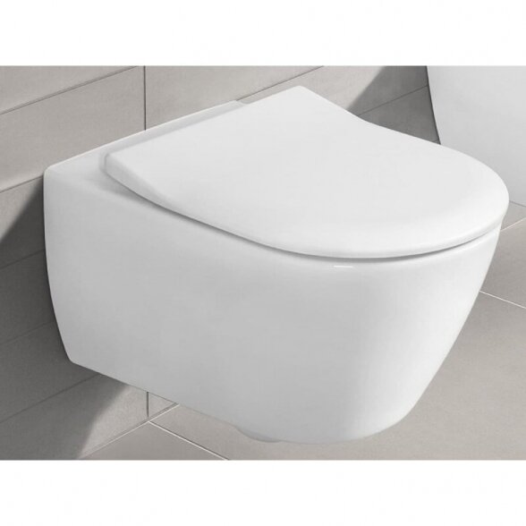 Subway 2.0 подвесной унитаз Direct Flush с сиденьем SlimSeat White Alpin, Villeroy & Boch