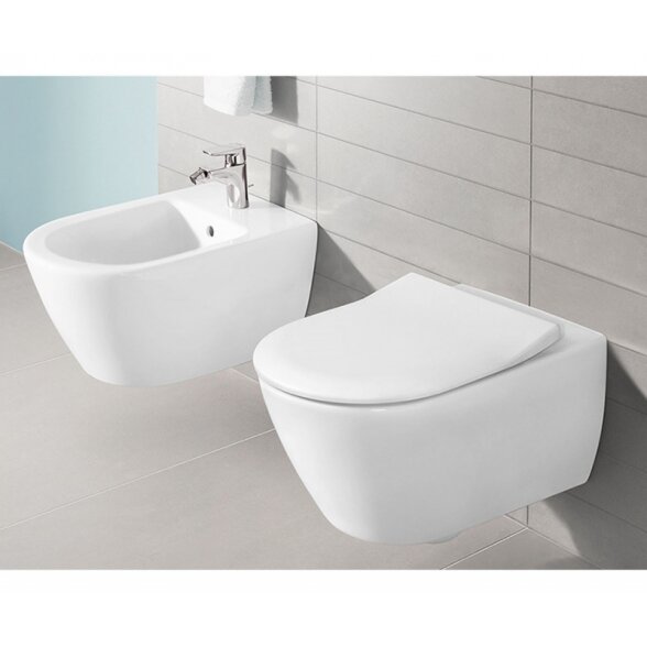 Subway 2.0 подвесной унитаз Direct Flush с сиденьем SlimSeat White Alpin, Villeroy & Boch 1