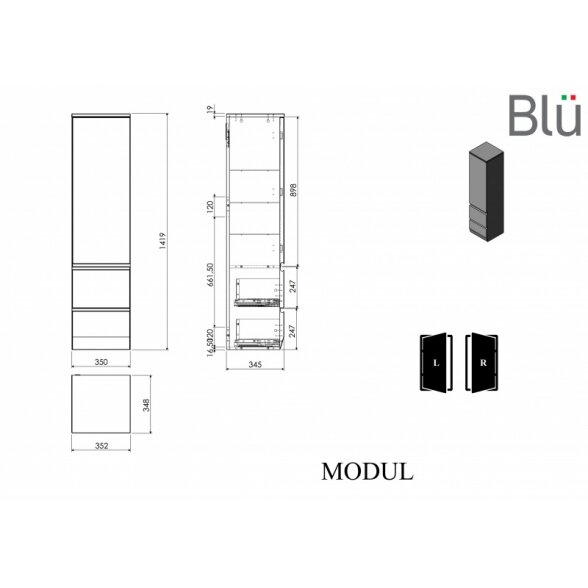 Пенал Blu MODUL 2