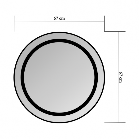 Veidrodis Blu LEON ROUND su LED apšvietimu 670 1