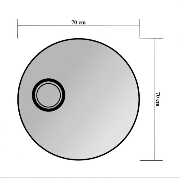 Veidrodis Blu MONDO ROUND su LED apšvietimu 700 1