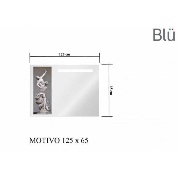 Veidrodis Blu MOTIVO su LED apšvietimu 1250 1