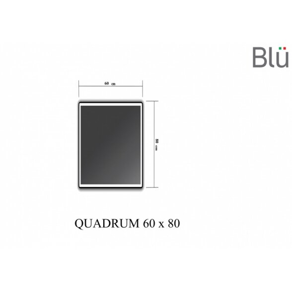 Зеркало Blu QUADRUM с LED подсветкой 1