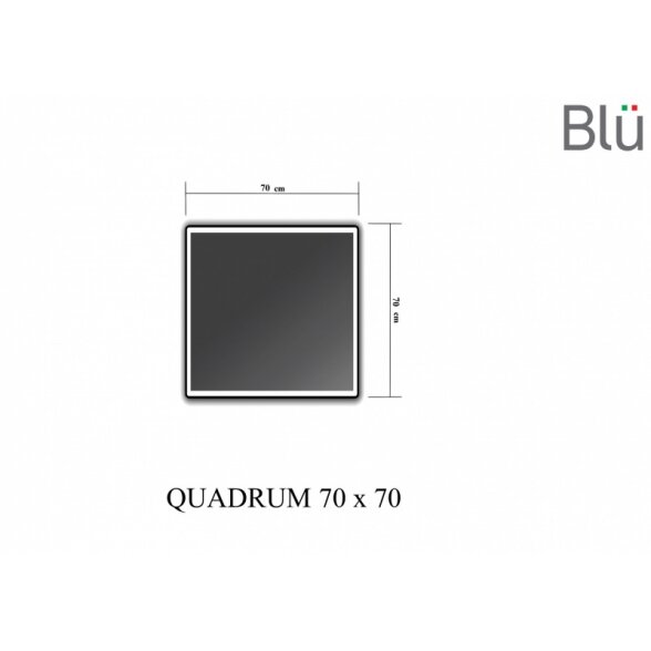 Зеркало Blu QUADRUM с LED подсветкой 2