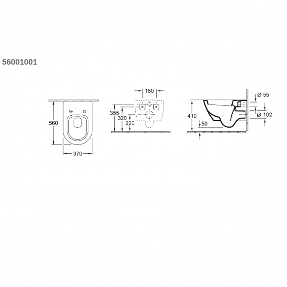 Villeroy&boch Subway 2.0 pakabinamas baltas su Soft-Close dangčiu Villeroy & Boch 1