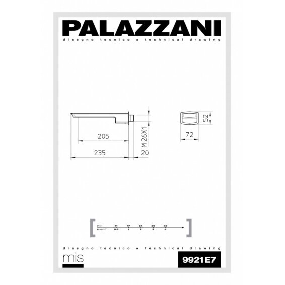 Излив для ванны Mis Palazzani 1