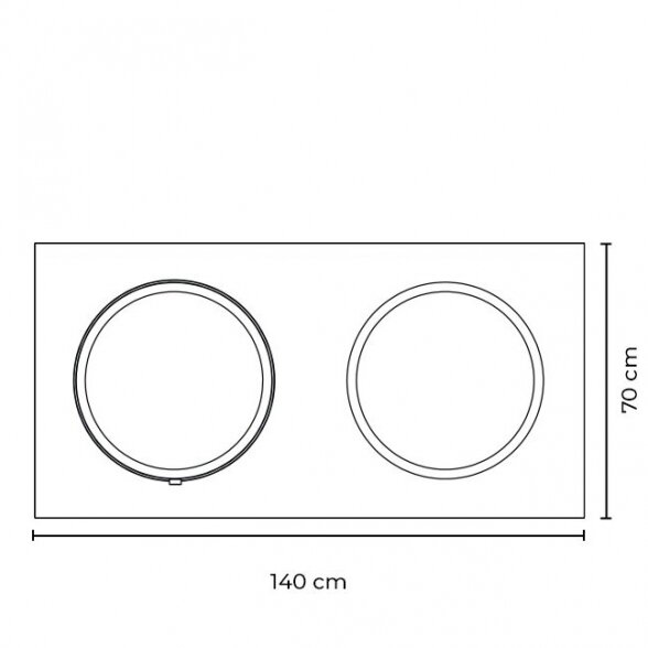 Выдвижное зеркало для ванной комнаты Dot. Plus 140 Miior 1+1 7